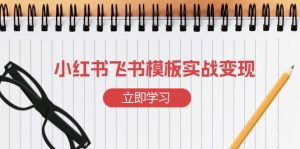 小红书飞书 模板实战变现：小红书快速起号，搭建一个赚钱的飞书模板-精品虚拟资源库
