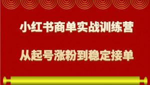 小红书商单实战训练营，从0到1教你如何变现，从起号涨粉到稳定接单，适合新手-精品虚拟资源库