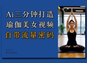 Ai3分钟打造瑜伽美女视频，自带流量密码-精品虚拟资源库