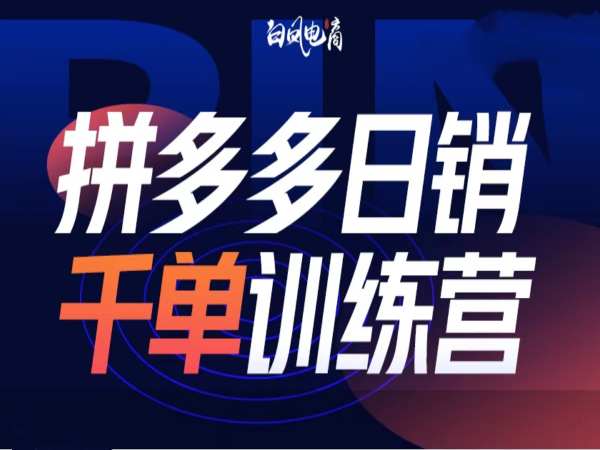 拼多多日销千单训练营第32期，2025开年变化和最新玩法-精品虚拟资源库