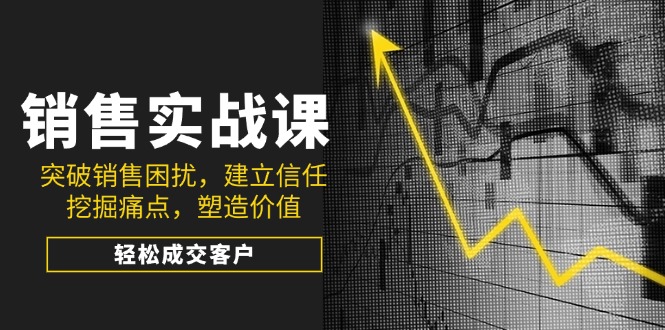 销售实战课，突破销售困扰，建立信任，挖掘痛点，塑造价值，轻松成交客户-精品虚拟资源库