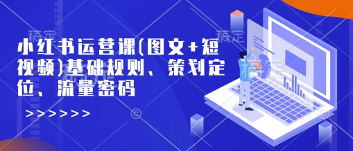 小红书运营课(图文+短视频)基础规则、策划定位、流量密码-精品虚拟资源库