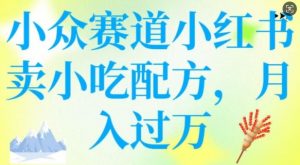小众赛道小红书卖小吃配方，操作简单，月入过W-精品虚拟资源库