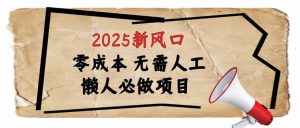 2025新风口，懒人必做项目，零成本无需人工，轻松上手无门槛-精品虚拟资源库