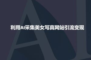 利用AI采集美女写真网站引流变现,引流嘎嘎的-精品虚拟资源库