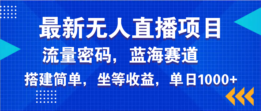 最新无人直播项目—美女电影游戏，轻松日入3000+，蓝海赛道流量密码，…-精品虚拟资源库