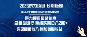 暴力项目舆情信息：多平台全自动运行 单机日入200+ 实现睡后收入-精品虚拟资源库