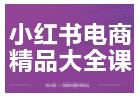 小红书电商精品大全课，快速掌握小红书运营技巧，实现精准引流与爆单目标，轻松玩转小红书电商(更新2月)-精品虚拟资源库