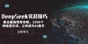 DeepSeek实战技巧：集合最强使用攻略，1000个神级提示词，让你成为AI高手-精品虚拟资源库