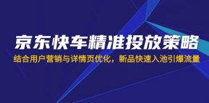 京东快车精准投放策略，结合用户营销与详情页优化，新品快速入池引爆流量-精品虚拟资源库