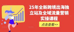 25年全新跨境出海独立站及全域流量营销实操课程，跨境电商独立站TIKTOK全域营销普货特货玩法大全-精品虚拟资源库