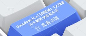 DeepSeek从入门到精通：7大场景 50大案例 全套提示词【文档】-精品虚拟资源库