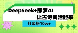 用DeepSeek做AI 古诗词视频，涨粉 10W+(保姆级教程)-精品虚拟资源库