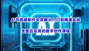 AI与视频制作全攻略从入门到精通实战,全面且实用的数字创作课程(更新3月)-精品虚拟资源库