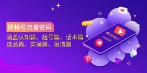 视频号流量密码:涵盖认知篇、起号篇、话术篇、选品篇、实操篇、投流篇-精品虚拟资源库