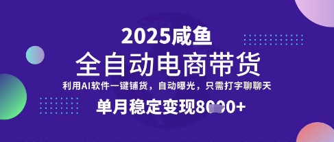 全网首发【闲鱼全自动电商带货】三年磨一剑，一朝露锋芒，单月稳定变现8k+【揭秘】-精品虚拟资源库
