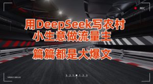用DeepSeek写小生意做流量主，篇篇都是大爆文-精品虚拟资源库