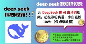 用DeepSeek做AI古诗词视频,超级涨粉赛道,小白轻松涨粉10W+(保姆级教程)-精品虚拟资源库