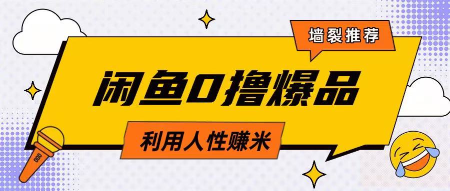 咸鱼0撸玩法利用人性售卖商品达到日挣2张的效果-精品虚拟资源库