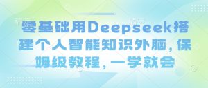 零基础用Deepseek搭建个人智能知识外脑，保姆级教程，一学就会-精品虚拟资源库