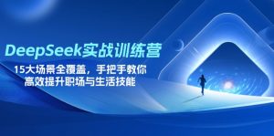 DeepSeek实战训练营,15大场景全覆盖,手把手教你高效提升职场与生活技能-精品虚拟资源库