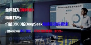 精准打击：价值3980的DeepSeek私域引流实操课，小白实操无门槛，日引精准粉300+-精品虚拟资源库
