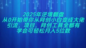 2025年逆境翻盘，从0开始带你从网创小白变成大佬，引流，项目，网创工...-精品虚拟资源库