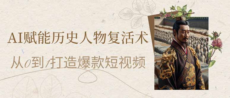 AI赋能历史人物复活术：从0到1打造爆款短视频-精品虚拟资源库