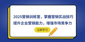 2025营销训练营,掌握营销实战技巧,提升企业营销能力,增强市场竞争力-精品虚拟资源库