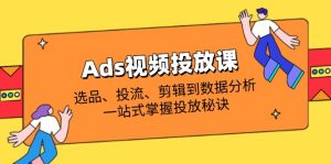 Ads视频投放课全解析:选品、投流、剪辑到数据分析,一站式掌握投放秘诀-精品虚拟资源库