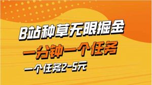 b站种草暴力掘金，一分钟一个任务，一个任务2-5元-精品虚拟资源库