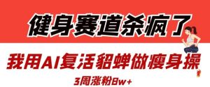 健身赛道杀疯了？我用AI复活貂蝉做瘦身操，3周涨粉8W-精品虚拟资源库