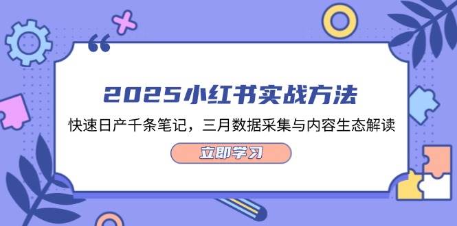 2025小红书实战方法，快速日产千条笔记，三月数据采集与内容生态解读-精品虚拟资源库