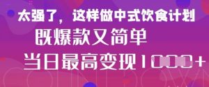 疯狂爆火！小红书等平台的女性中餐养生视频，小白轻松制作，快速拿到结果-精品虚拟资源库
