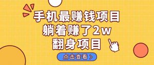 暴利项目，手机一键代发视频被动收入1000+，零成本做老板长期管道收益！-精品虚拟资源库