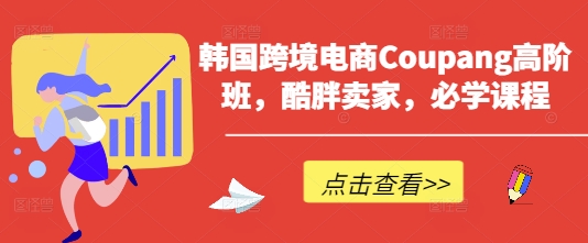 韩国跨境电商Coupang高阶班，酷胖卖家，必学课程-精品虚拟资源库