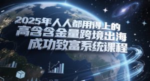 2025年人人都用得上的高含金量跨境出海成功致富系统课程-精品虚拟资源库