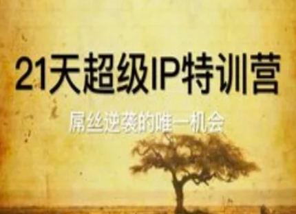 21天超级IP特训营，屌丝逆袭的唯一机会-精品虚拟资源库