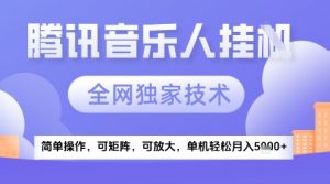 2025腾讯音乐挂G项目，全网独家技术，全新玩法，轻松月入5k+【揭秘】-精品虚拟资源库