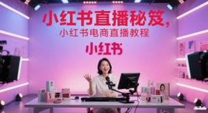 小红书直播秘笈，小红书电商直播教程-精品虚拟资源库