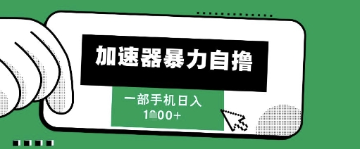 205新风口，加速器暴力自撸，单机日入1k+【揭秘】-精品虚拟资源库