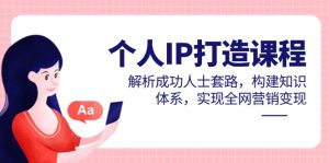 个人IP打造课程,解析成功人士套路,构建知识体系,实现全网营销变现-精品虚拟资源库