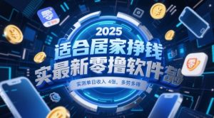 适合居家挣钱2025最新零撸软件，实测单日收入4张，多劳多得 一部手机即可操作【揭秘】-精品虚拟资源库
