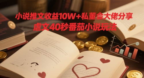 小说推文收益10W+私董会大佬分享，虐文40秒番茄小说玩法-精品虚拟资源库