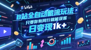 B站全自动截流玩法只要你有同行就能获客，日变现1k+【揭秘】-精品虚拟资源库
