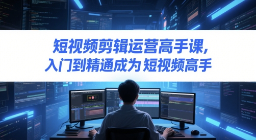 短视频剪辑运营高手课，入门到精通成为短视频高手-精品虚拟资源库