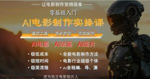 AI电影制作实操课，人人都能做电影，一台电脑全搞定-精品虚拟资源库
