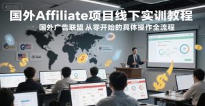 国外Affiliate项目线下实训教程，国外广告联盟从零开始的具体操作全流程-精品虚拟资源库