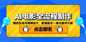 AI电影全流程制作，脚本生成与视频设计，配音配乐一体化解决方案-精品虚拟资源库