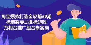 淘宝爆款打造全攻略-69期，标品裂变与非标矩阵，万相台推广组合拳实操-精品虚拟资源库